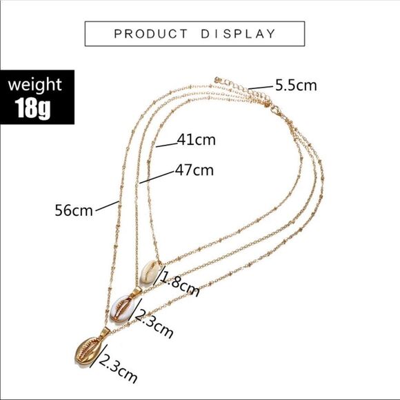 Marvelous Triple Layer Cowrie Shell Necklace (H3) - Picture 5 of 8